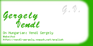 gergely vendl business card